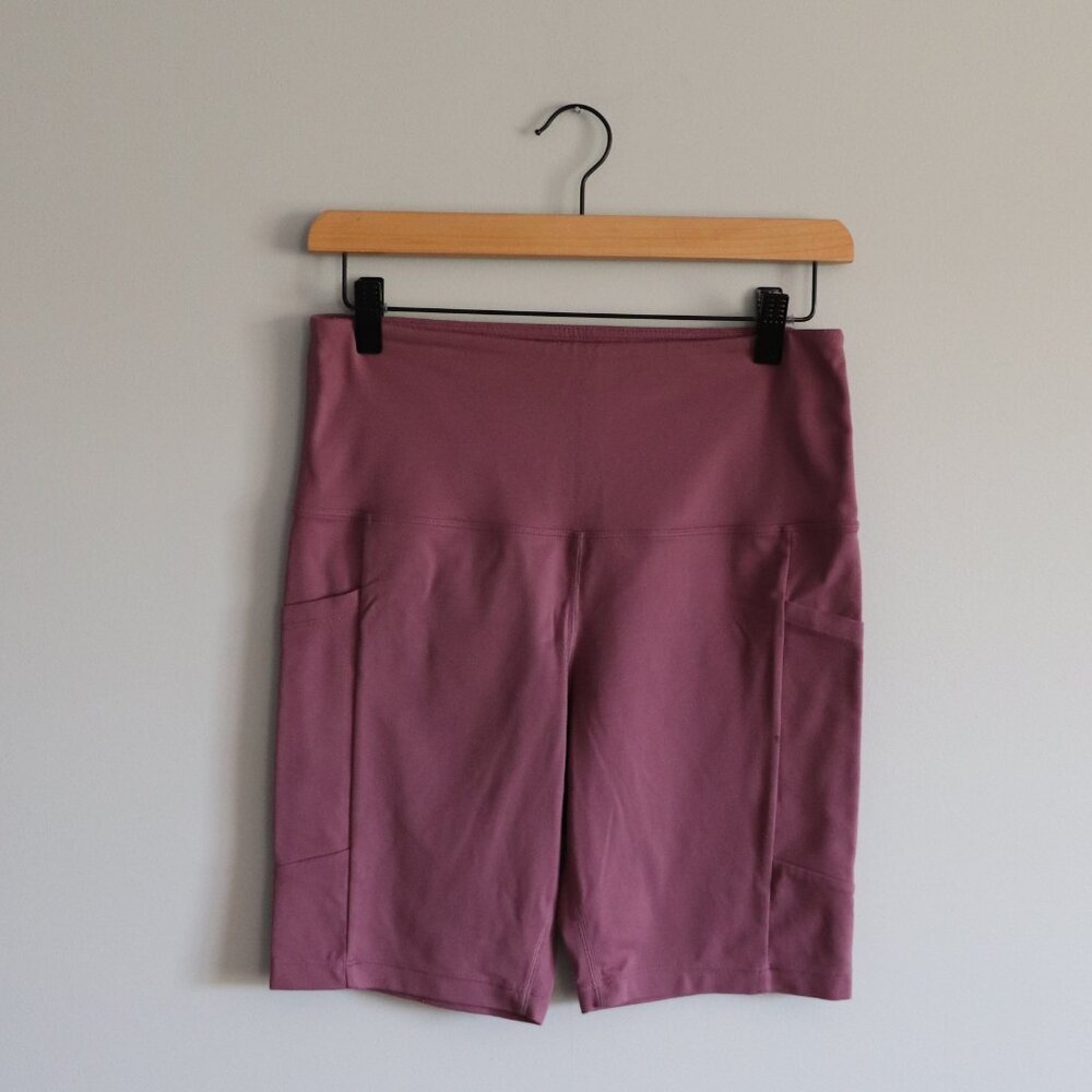 Tuff Veda‎ Women's Sz S Pink Pull On Stretch Athletic Pocket Biker Shorts
